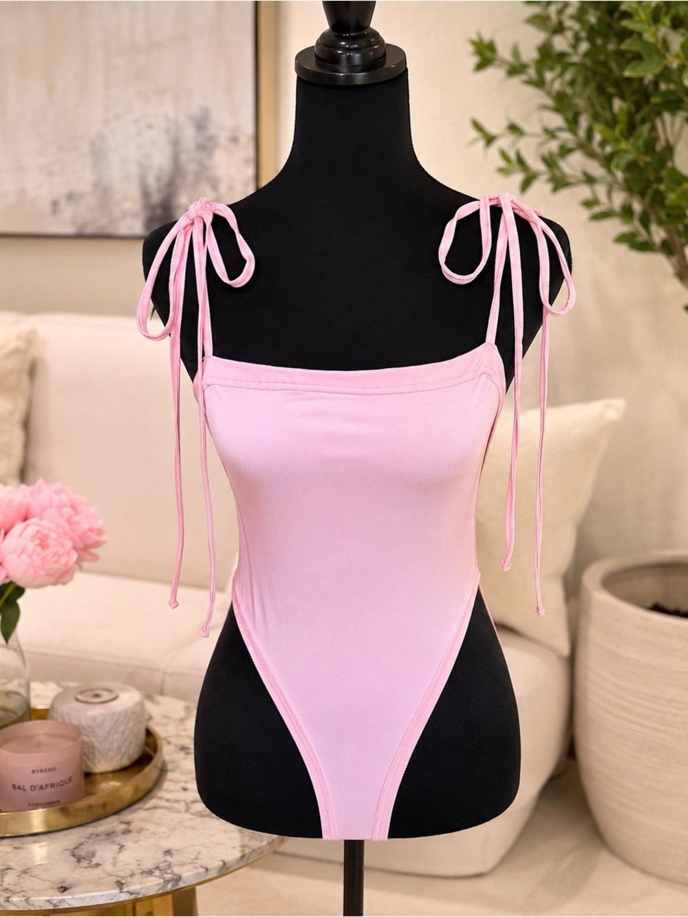 Brand new super cute - Pink Tie-Strap Bodysuit